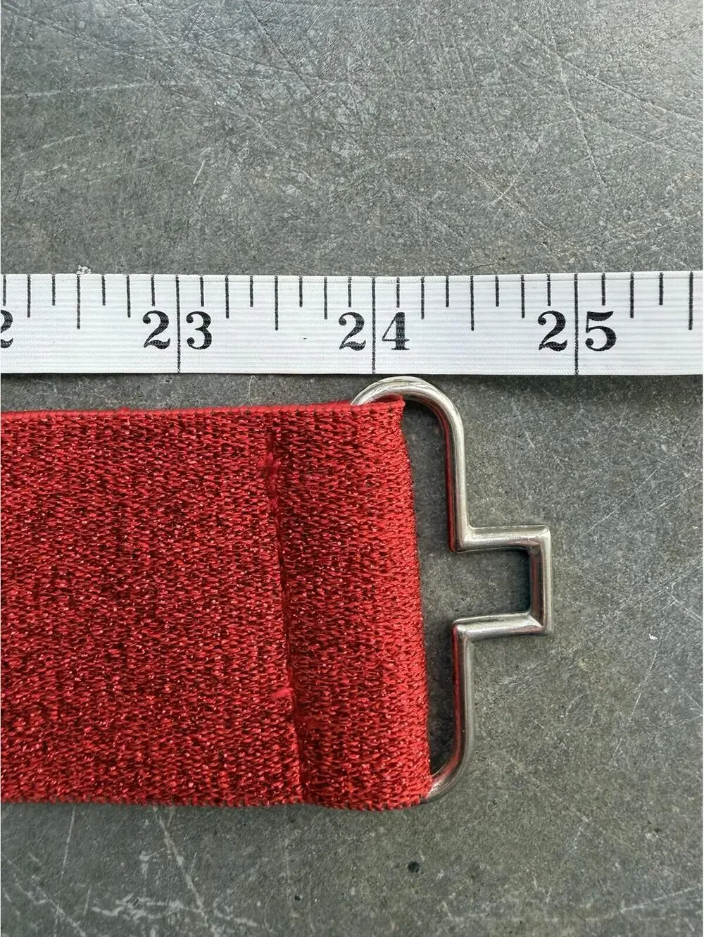 Vintage Red Stretch Belt Wide 80s Statement Belt
